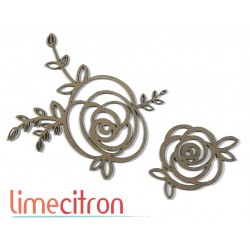  Chipboard - Roses
